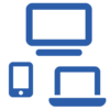 multi devices icon blue
