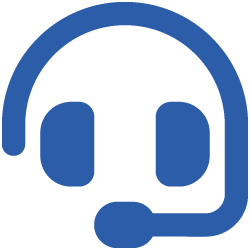 headset icon blue
