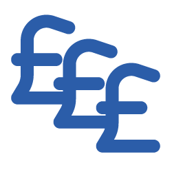 Pounds / Savings Icon Blue