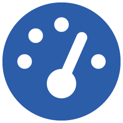 speed dial icon blue